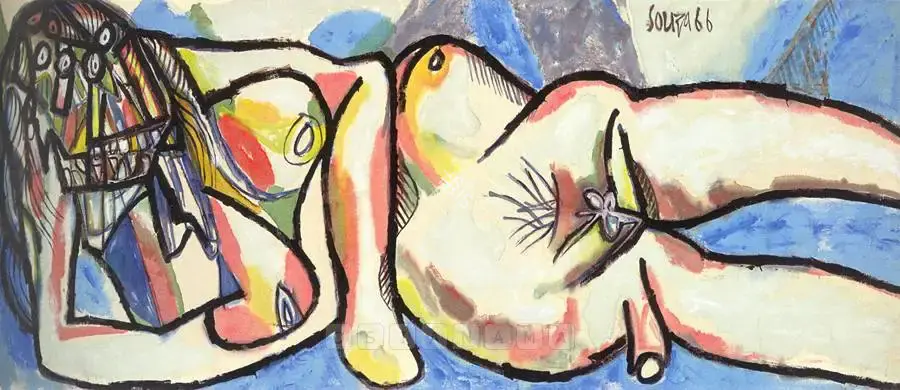 Souza, F.N. (Artist). Untitled, 1966 | Painting