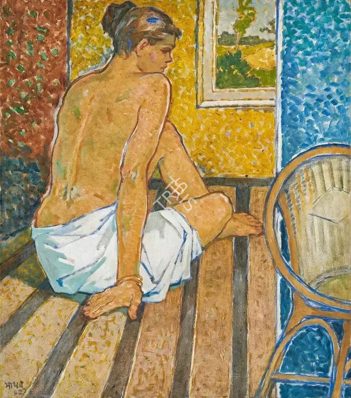 Satwalekar, Madhav (Artist). Untitled. Oil on canvas, n.d. | Painting | FineArts | 00356871