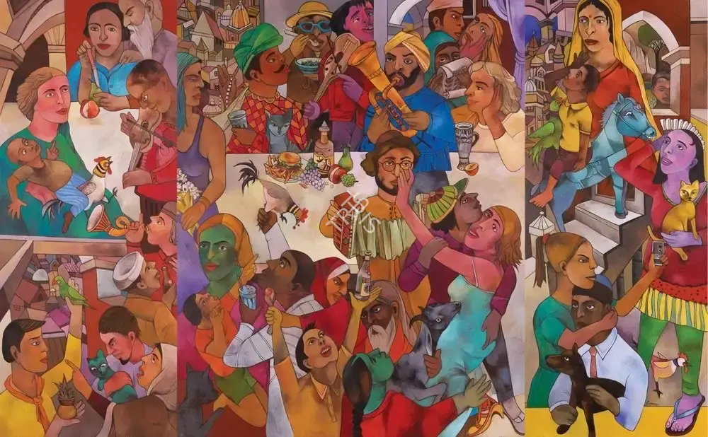 Singh, Sardar Gurcharan (Artist). Untitled. Acrylic on canvas, n.d. | Painting | FineArts | 00603395