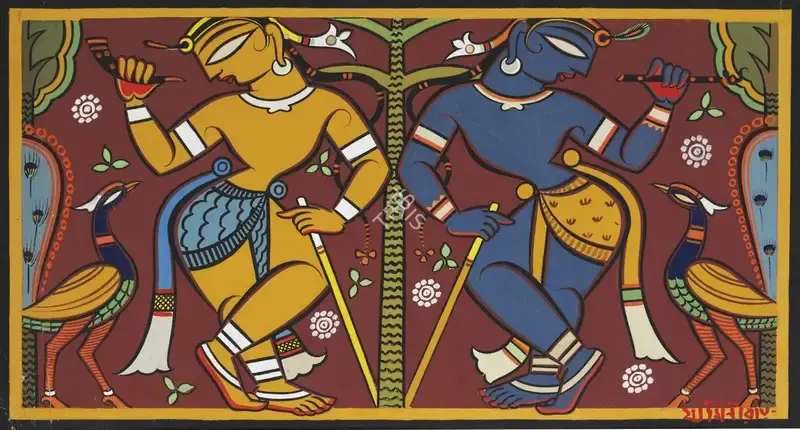 Roy, Jamini (Artist). Untitled (Two Dancers), n.d. | Painting