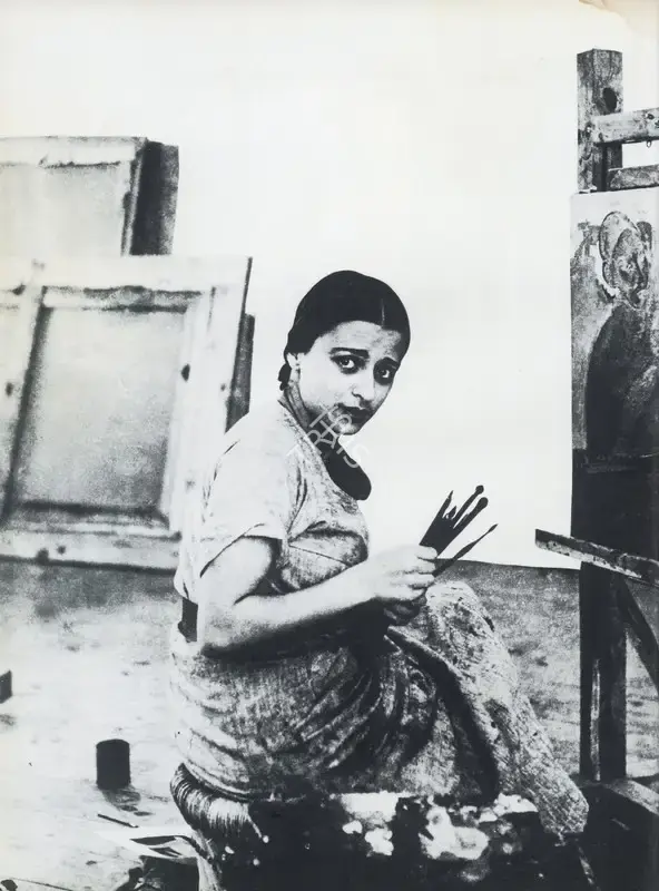Khanna, Krishen (Photographer). Amrita at Work. n.d. | Contemporary Photograph, Marg, March 1972 | FineArts | 00513004