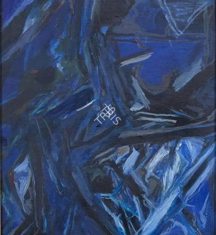 Raza, S.H. (Artist). Untitled (Blue), 1977 | Painting