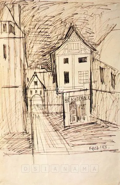 Raza, S.H. (Artist). Untitled, 1953 | Drawing