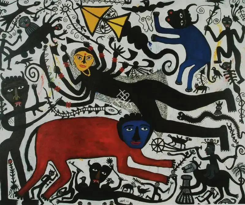 Parekh, Madhavi (Artist). Durga, 2005 | Painting