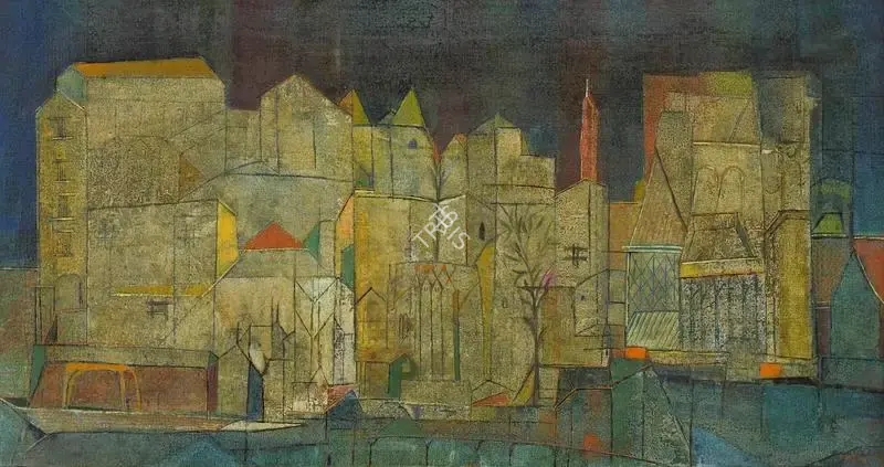 Bakre, S.K. (Artist). Venetian Cityscape. Oil on canvas, 1964 | Painting  | 00866741