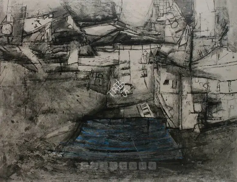 Ramkumar (Artist). Untitled (Benares), 1966 | Drawing