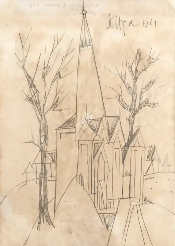 Souza, F.N. (Artist). Untitled, 1961 | Drawing & Sketch