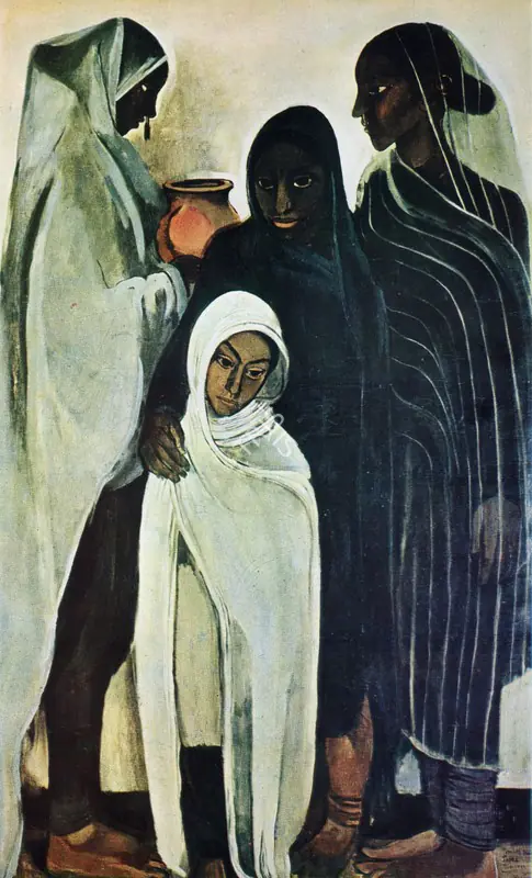 Sher-Gil, Amrita (Artist). Hill Women. 1935 | Marg, March 1972 | Painting | FineArts | 00674452