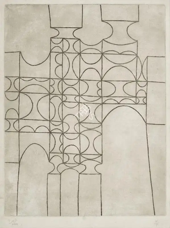 Shemza, Anwar Jalal (Artist). City Gate, 1961 | Graphic Art