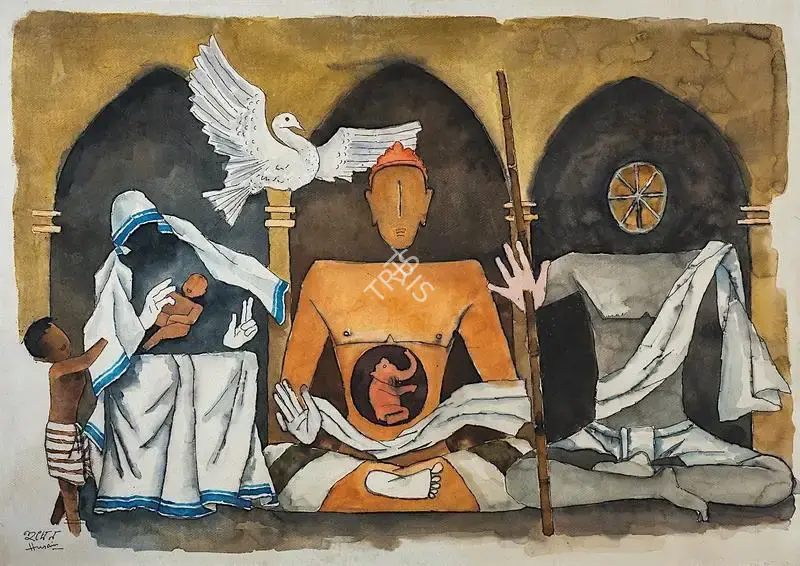 Husain, M.F. (Artist). Peace, n.d. | Painting