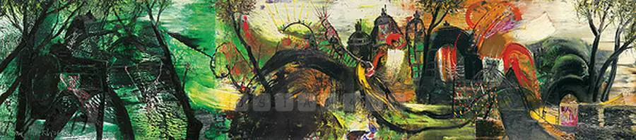 Parekh, Manu (Artist). Colours Of Benaras, 2006 | Painting