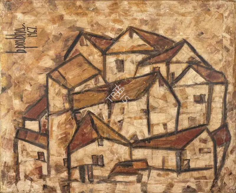 Prabha, B. (Artist). Untitled. Oil on canvas, 1967 | Painting | EconomicsArt | 00871241