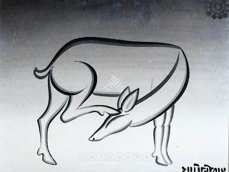 Roy, Jamini (Artist). Deer, n.d. | Painting