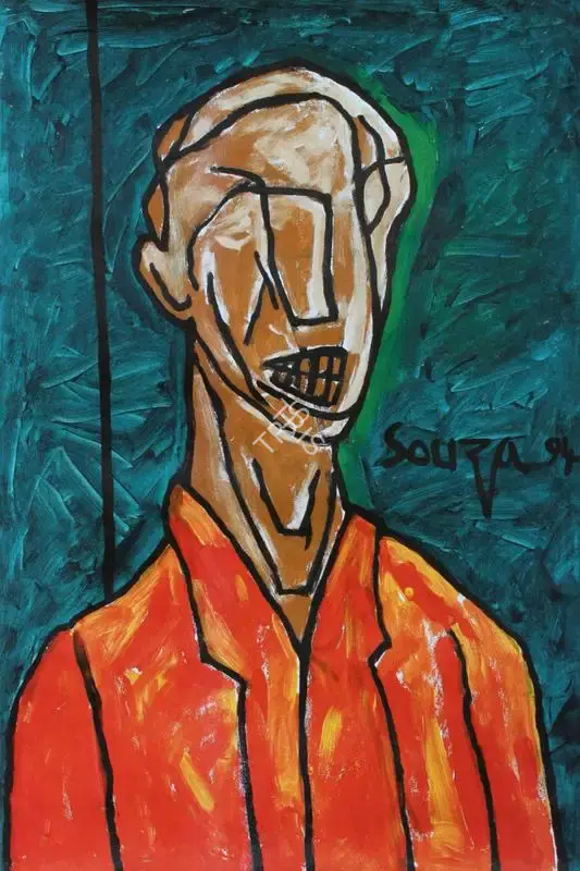 Souza, F.N. (Artist). Portrait of a Man, 1994 | Painting