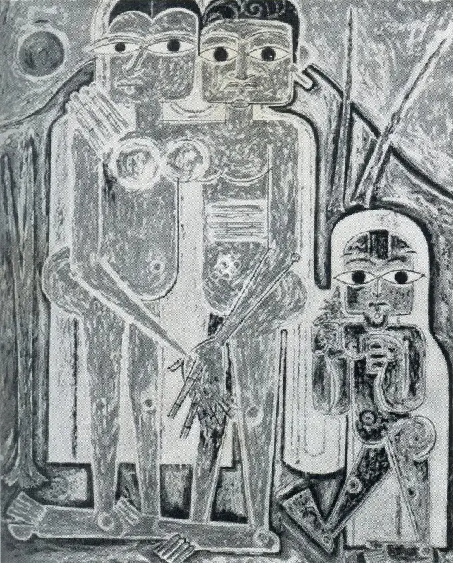Pai, Laxman (Artist). The Unwanted. Oil, 1952 | Marg, March 1954 | Painting | FineArts | 00674008