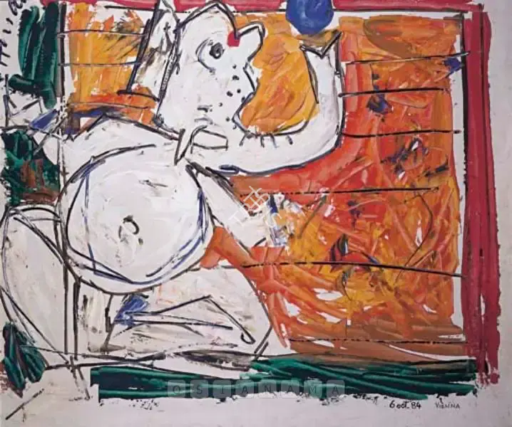 Husain, M.F. (Artist). Ganesh, 1984 | Painting