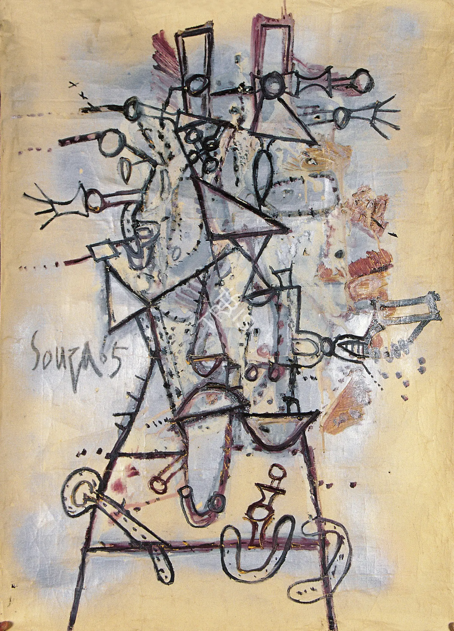 Souza, F.N. (Artist). Head, 1965 | Painting