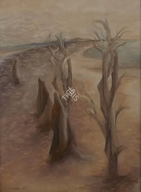 Sabavala, Jehangir (Artist). Stag-Antlered Trees. Oil on canvas, 1967 | Painting | FineArts | 00642172