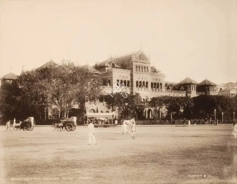 Studio Clifton & Co. (Photographic Studio). Royal Alfred Sailors Home, Bombay - From the album "L.G. to L.R.' by Clifton and Co.. Calotype print pasted on mount, 1900 | Antiquarian Photograph | Photography | 00115241