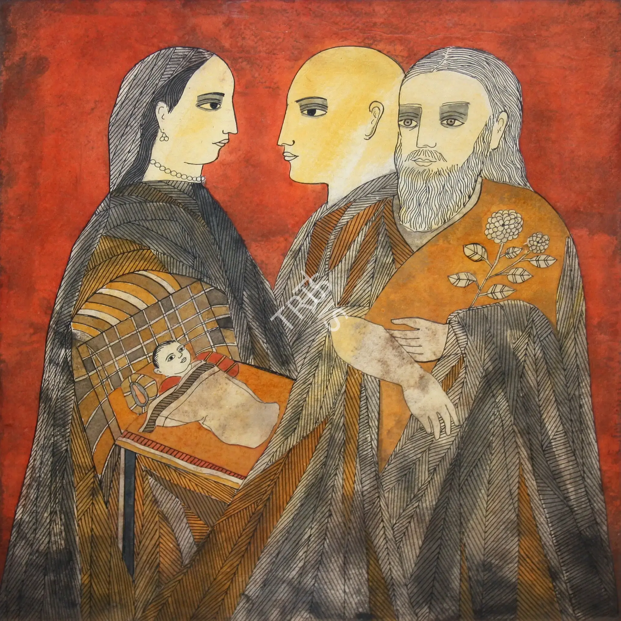 Narayan, Badri (Artist). The Human Cycle, 1991 | Painting