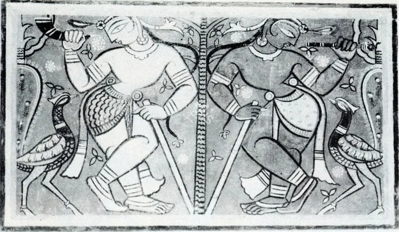Roy, Jamini (Artist). Krishna and Balaram, n.d. | Painting