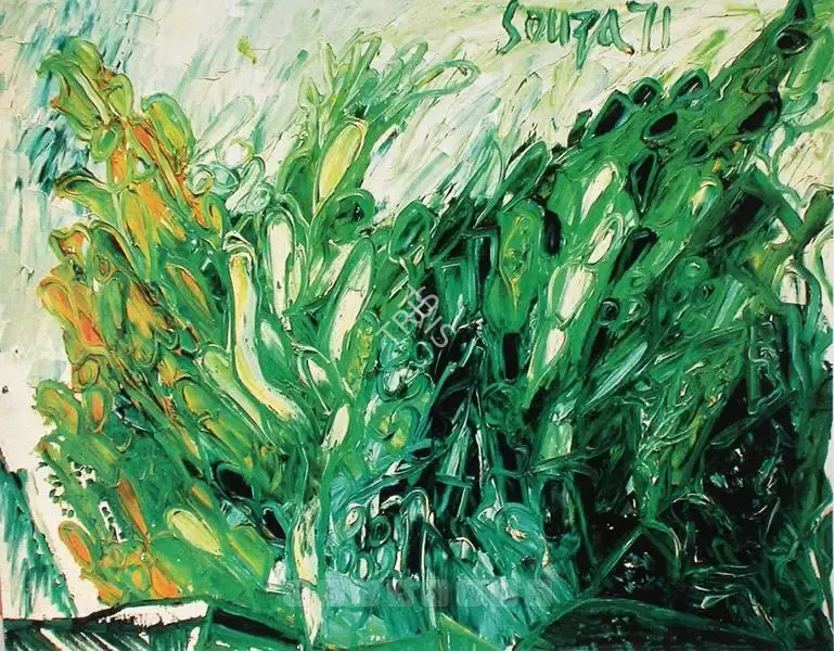 Souza, F.N. (Artist). Grove In Central Park, NYC, 1971 | Painting