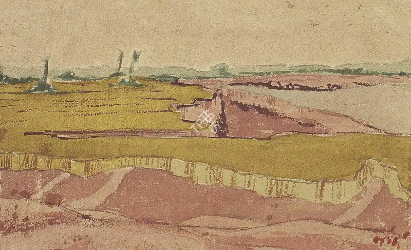Bose, Nandalal (Artist). Untitled (Landscape) , 1915 | Painting