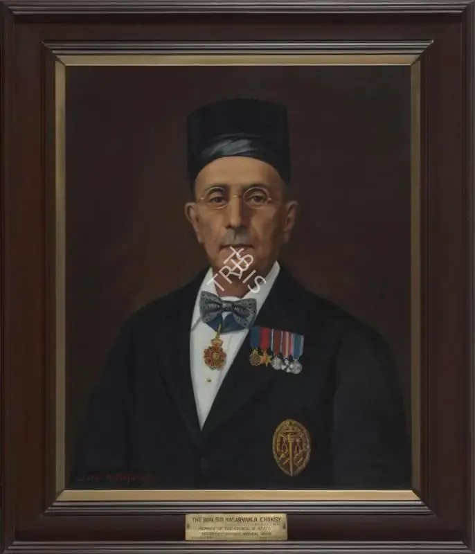 Pithawalla, Sorab M. (Artist). The Hon. Sir Nasarvanji Choksy (1861-1939). Oil on canvas, 1940 | Painting | FineArts | 00545899