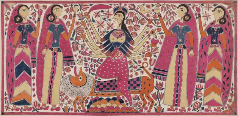 Devi, Anmana (Artist). Untitled (Madhubani Painting). Natural pigments on paper, n.d. | Painting | FineArts | 00417629