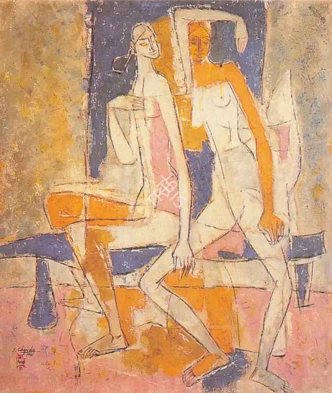 Chavda, Shiavax (Artist). Sisters I, 1961 | Painting
