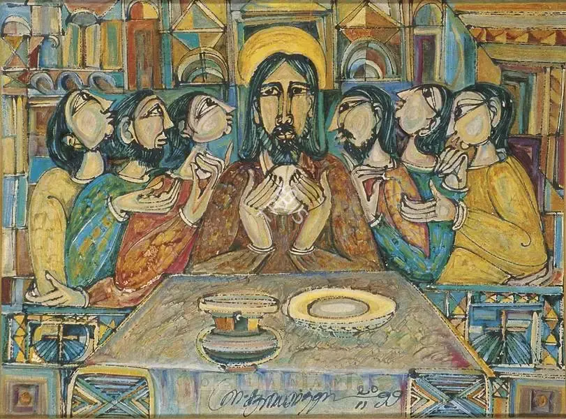 Suriyamoorthy, M.S. (Artist). All For Food. Oil on canvas, 1999 | Painting | FineArts | 00600814