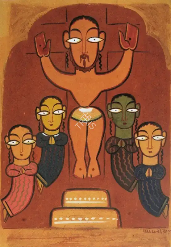 Roy, Jamini (Artist). The Crucifixion, n.d. | Painting