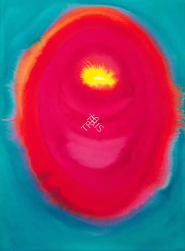 Mohanti, Prafulla (Artist). Untitled (Red). Watercolour on paper, n.d. | Painting | EconomicsArt | 00870425