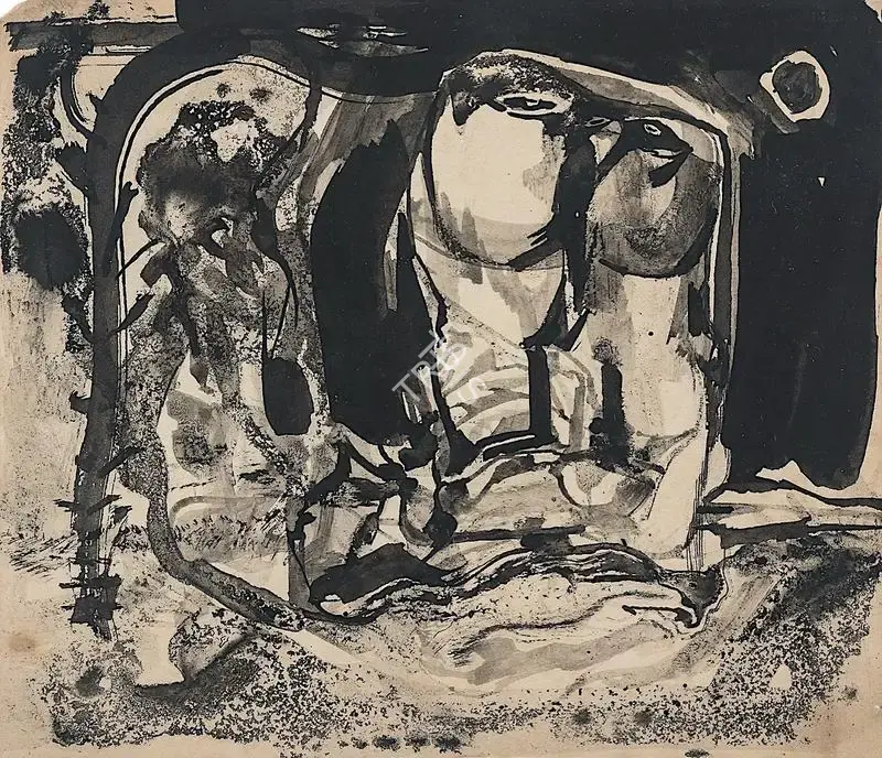 Pyne, Ganesh (Artist). Untitled. Pen & ink on paper (Personal Diary), 1964-1975 | Painting | FineArts | 00417170
