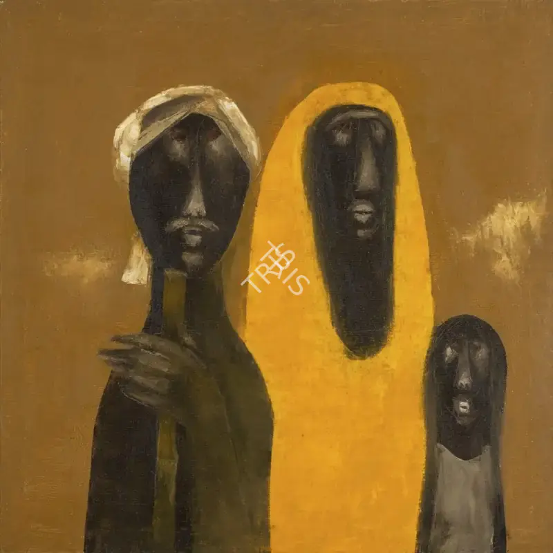 Shah, Haku (Artist). Family, circa 1970s | Painting