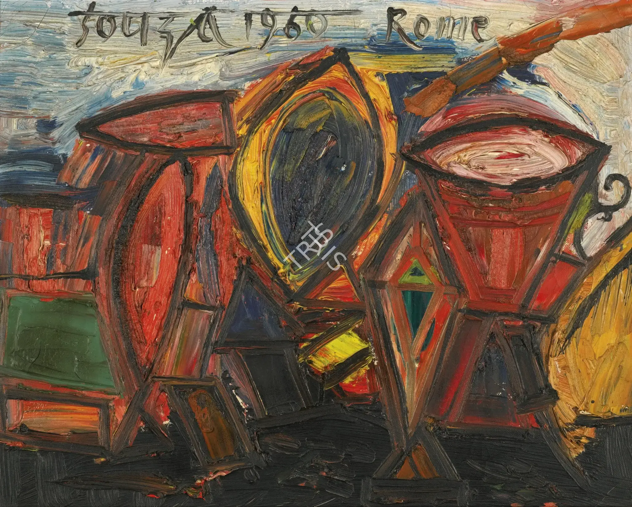 Souza, F.N. (Artist). Rome, 1960 | Painting