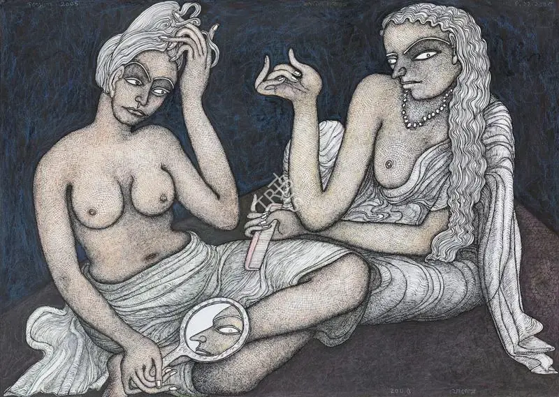 Chowdhury, Jogen (Artist). Pradarshan, 2005 | Painting