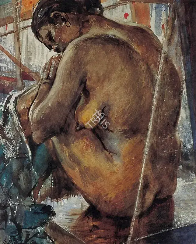 Acharekar, M.R. (Artist). Seated Nude, c.1957 | Painting