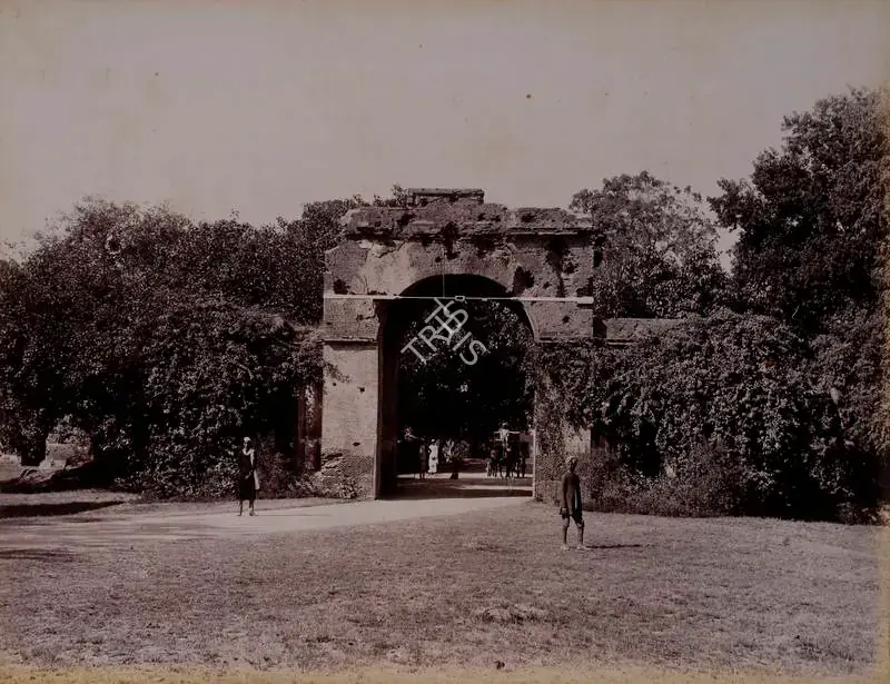 Unknown (Photographer). Residency Gate, Lucknow - From the album 'India China and Australia'. Albumen print pasted on mount, n.d. | Antiquarian Photograph | Photography | 00115420