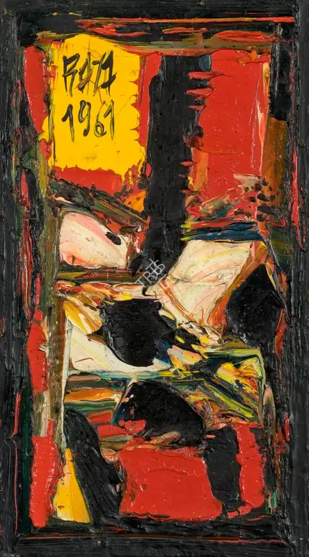 Raza, S.H. (Artist). Lumiere Jaune (Yellow Light), 1961 | Painting