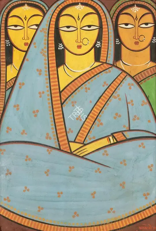 Roy, Jamini (Artist). Untitled (Three women), c.1960s | Painting