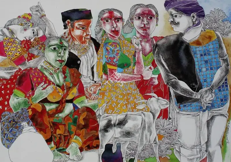 Goud, K. Laxma (Artist). Untitled, 2004 | Painting