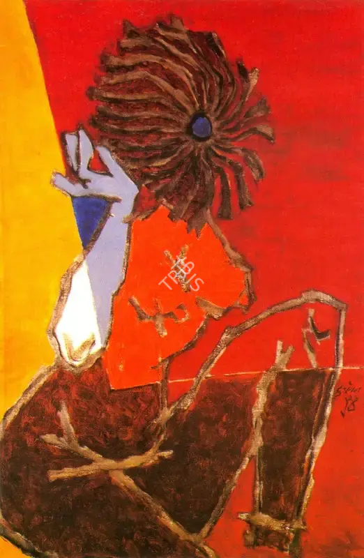 Husain, M.F. (Artist). Maya V, 1973 | Painting