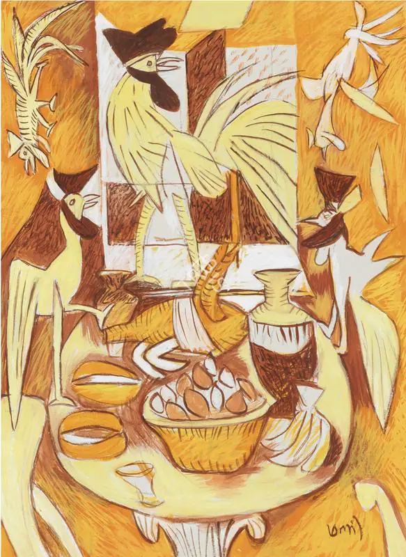 Subramanyan, K.G. (Artist). Still Life with Chicken 1, 2005 | Painting