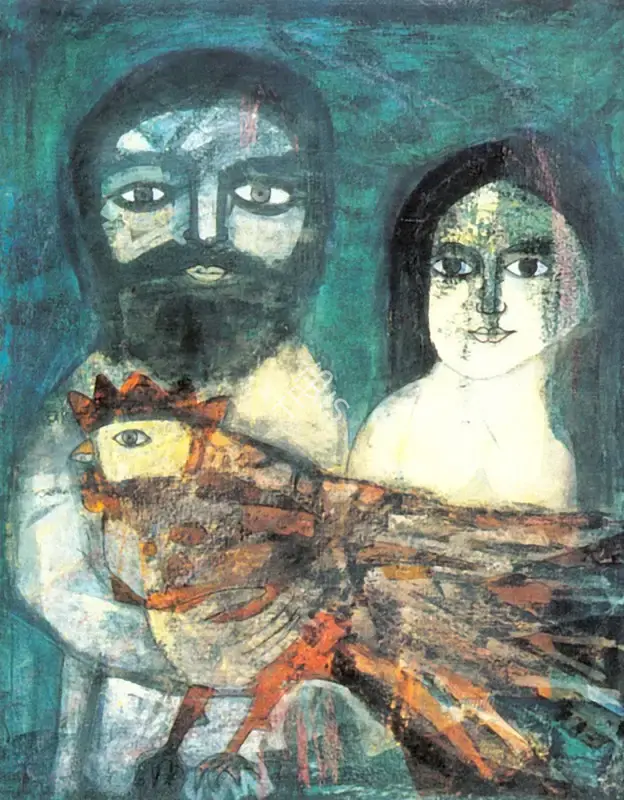 Narayan, Badri (Artist). Couple, c.1971 | Painting