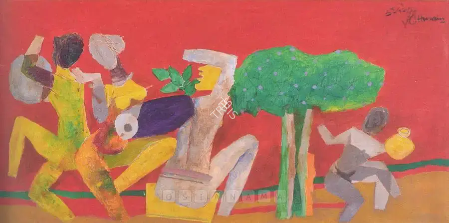 Husain, M.F. (Artist). Untitled (Celebration), n.d. | Painting