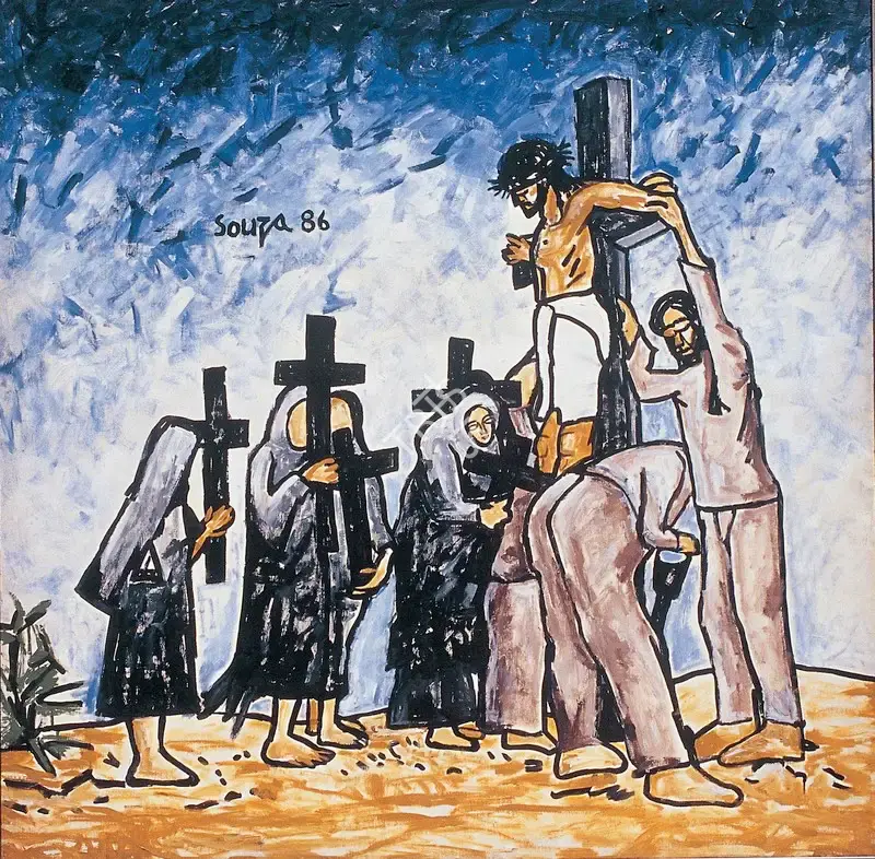 Souza, F.N. (Artist). Crucifixion, 1986 | Painting