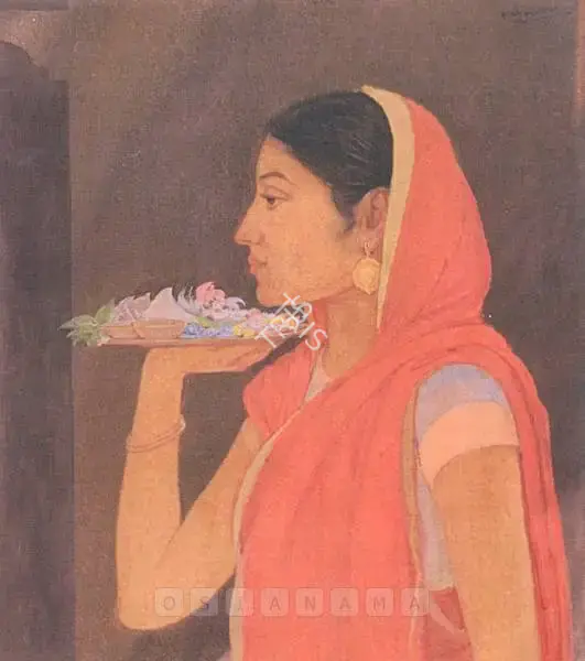 Sen, Sushil (Artist). Offering To The Gods, n.d. | Painting