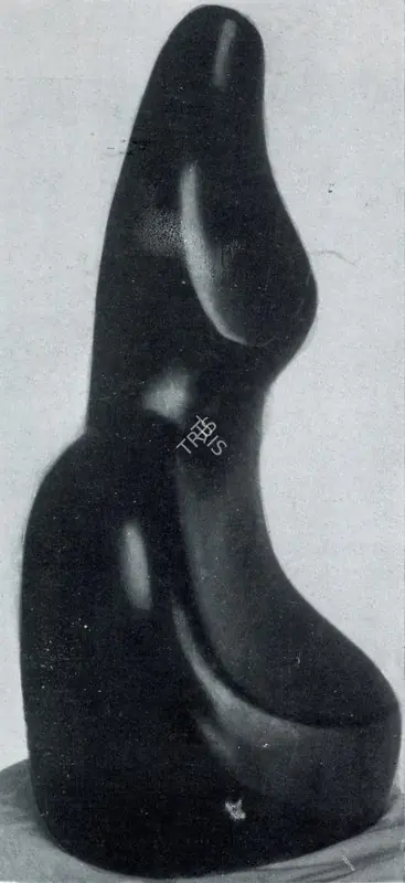 Chaudhuri, Sankho (Artist). Seated Figure. Black Marble, 1956 | Marg, December 1962 | Sculpture | FineArts | 00674805