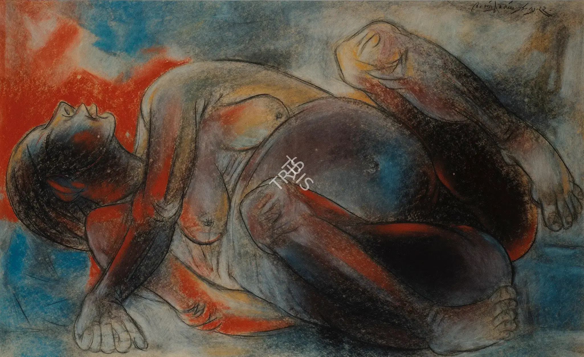 Goud, K. Laxma (Artist). Andhra Famine Series, 1977 | Painting